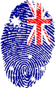 A cyber print with the Australian flag