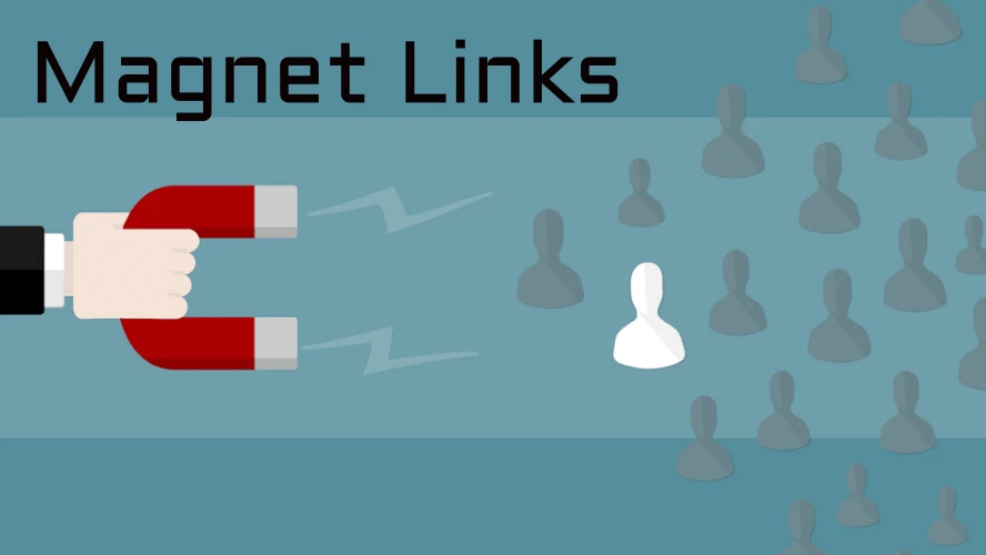 A magnet link attracting torrent users