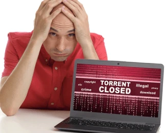 A torrent user surprised because a site was shut down